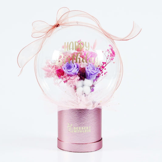 PINK FOREVER | PREMIUM ACRYLIC BUBBLE BOUQUET(PRESERVED)