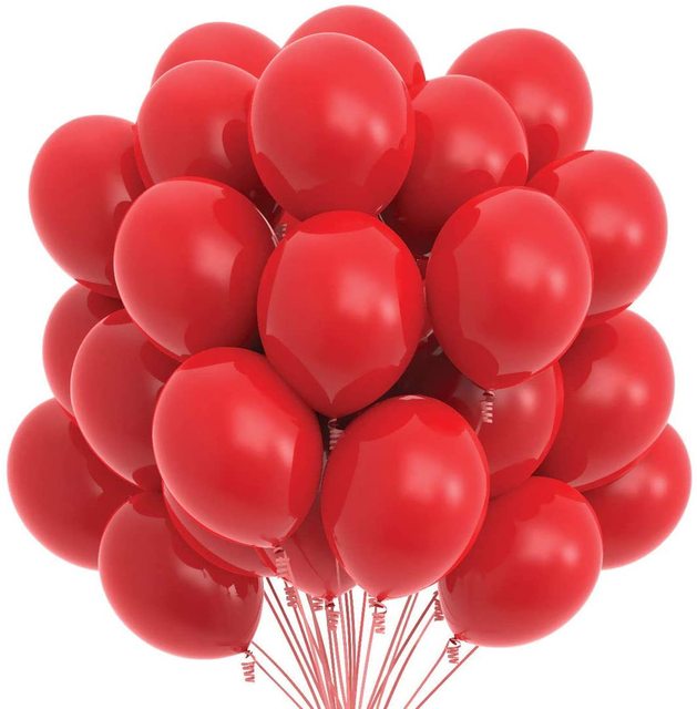 Classic Red Balloon Bouquet | 10" Latex Helium Balloons