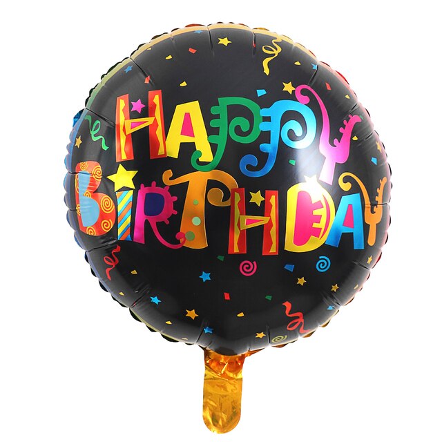 Happy Birthday 18" Helium Balloon(Black)