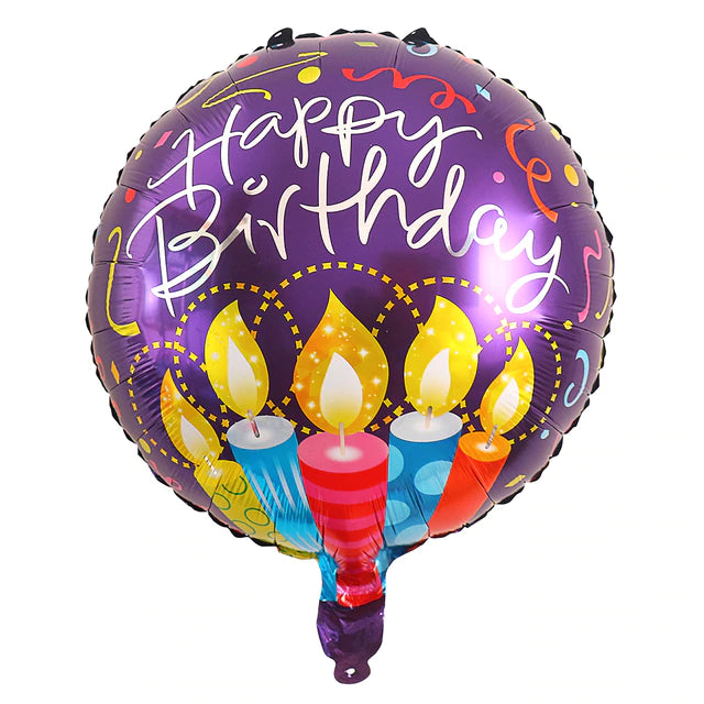 Happy Birthday 18" Helium Balloon(Violet)
