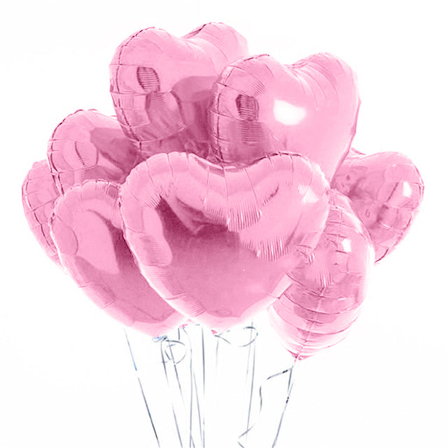 Pink Heart Balloon Bouquet | 18" Helium Balloons