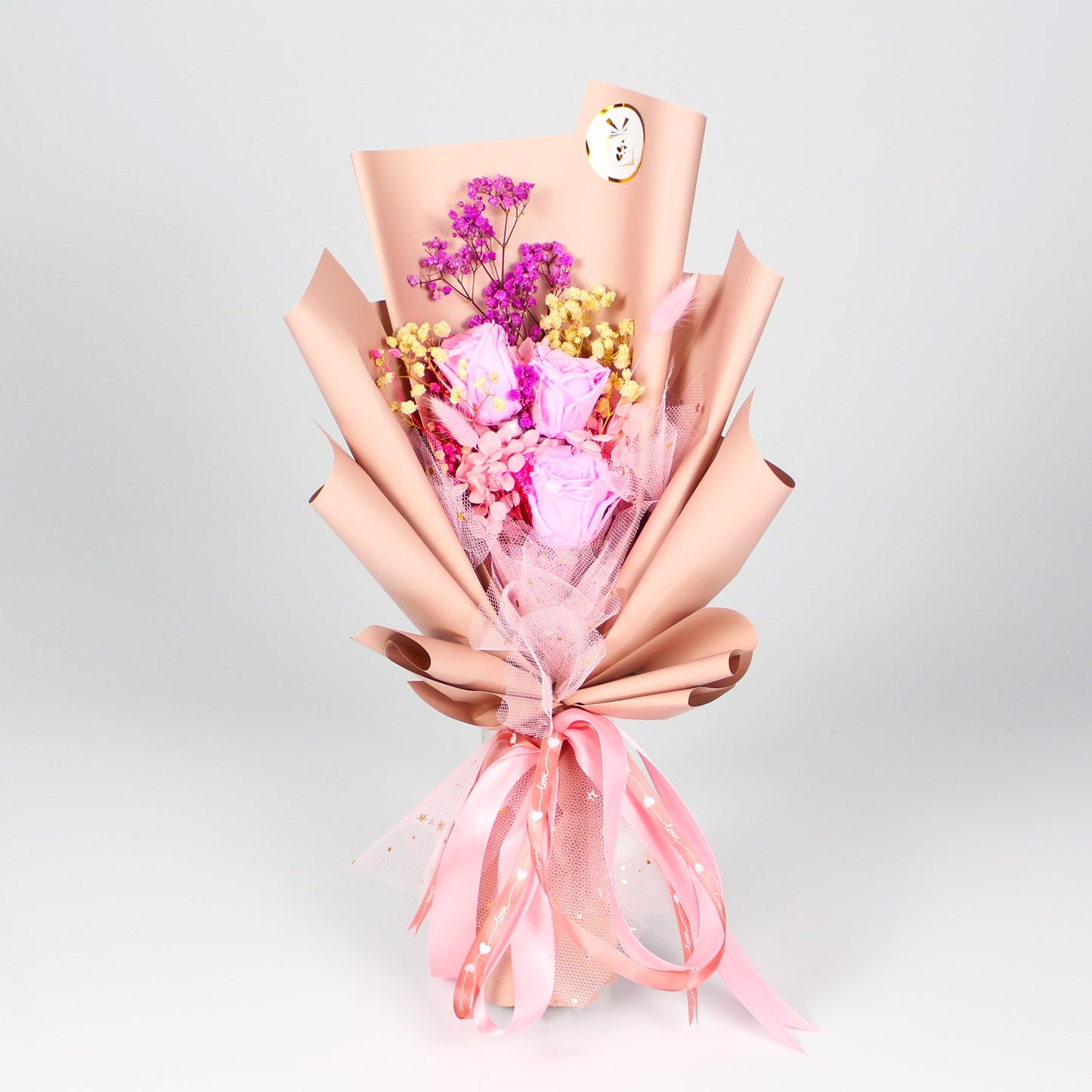 PINK FOREVER BOUQUET | 3 ROSES