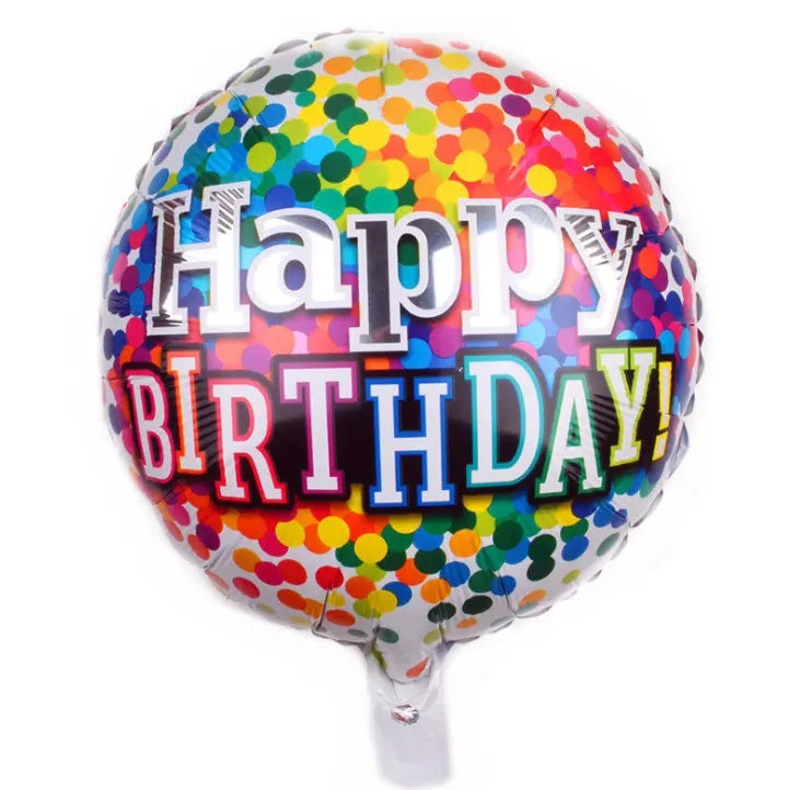 Happy Birthday 18" Helium Balloon(Vibrant)