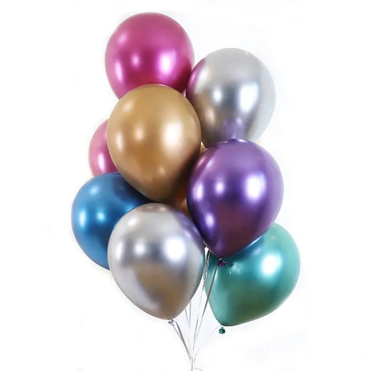 Mixed Metallic Balloon Bouquet | 10" Latex Helium Balloons