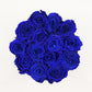 WHITE ROUND BOX | NAVY BLUE ROSES