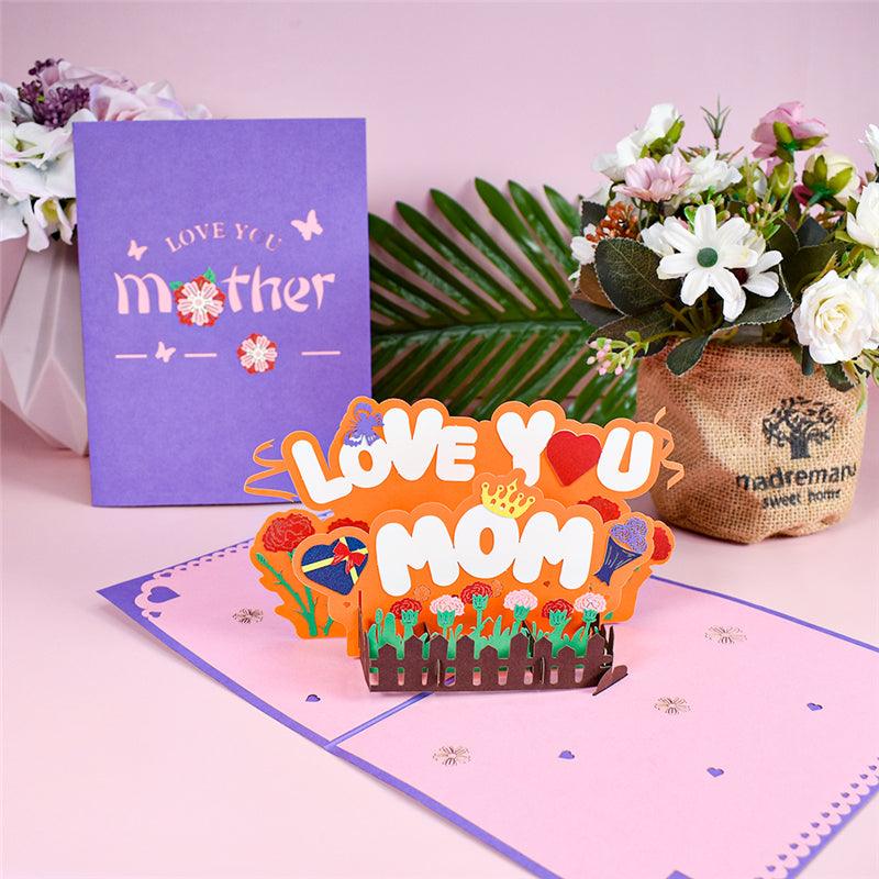 Love You Mom 3D Pop-Up Card - Dessert With Love