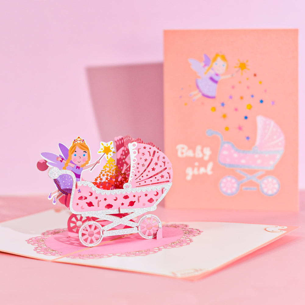 Baby Girl 3D Pop-Up Card